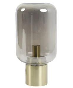 Meilleure vente ✨ Light & Living Lampes à Poser Lampe De Table En Métal Fume 🎉