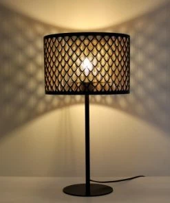 De gros 🧨 Keria Lampes à Poser Lampe De Table En Métal Noir 🧨 -Luminaires Vintage Soldes lampe de table en metal noir 2