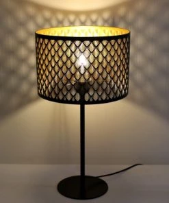 De gros 🧨 Keria Lampes à Poser Lampe De Table En Métal Noir 🧨 -Luminaires Vintage Soldes lampe de table en metal noir 4