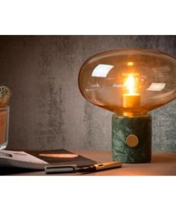 Tout neuf 🎁 Lampea Lampes à Poser Lampe De Table Vintage En Marbre Ambre Ø 23 Cm 🔔 -Luminaires Vintage Soldes lampe de table vintage en marbre ambre oe 23 cm 4