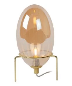 Offres 🎁 Lampea Lampes à Poser Lampe De Table Vintage En Verre Ambre Ø 13 Cm ⌛ -Luminaires Vintage Soldes lampe de table vintage en verre ambre oe 13 cm 2