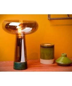 Le moins cher 😍 Lampea Lampes à Poser Lampe De Table Vintage En Verre Fumé Ø 28 Cm 🎉 -Luminaires Vintage Soldes lampe de table vintage en verre fume oe 28 cm 4