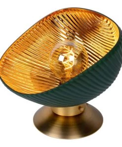 Bon marché 🎁 Lampea Lampes à Poser Lampe De Table Vintage En Verre Vert 26 Cm 🧨