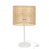 Bon marché 🧨 Meubles & Design Lampes à Poser Lampe En Cannage Pied Métal Blanc 🤩
