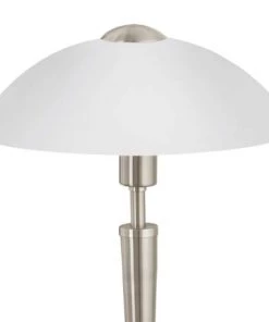 De gros 👏 Eglo Lampes à Poser Lampe En Métal Argenté 👏 -Luminaires Vintage Soldes lampe en metal argente 2