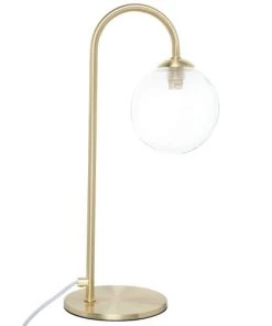 Coupon 😍 Maisons Du Monde Lampes à Poser Lampe En Métal Doré Et Globe En Verre 💯