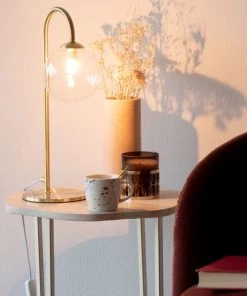 Coupon 😍 Maisons Du Monde Lampes à Poser Lampe En Métal Doré Et Globe En Verre 💯 -Luminaires Vintage Soldes lampe en metal dore et globe en verre 1000 13 11 227643 4