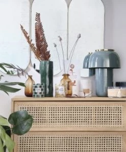 Meilleur prix 👏 Maisons Du Monde Lampes à Poser Lampe En Métal émaillé Bleu Et Cerclage En Métal Doré 🔥 -Luminaires Vintage Soldes lampe en metal emaille bleu et cerclage en metal dore 1000 10 20 210555 4