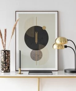 Acheter 🔥 Maisons Du Monde Lampes à Poser Lampe En Métal Noir Et Doré 🔥 -Luminaires Vintage Soldes lampe en metal noir et dore 1000 12 18 223919 3