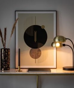 Acheter 🔥 Maisons Du Monde Lampes à Poser Lampe En Métal Noir Et Doré 🔥 -Luminaires Vintage Soldes lampe en metal noir et dore 1000 12 18 223919 4