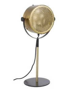 Sortie 👍 Maisons Du Monde Lampes à Poser Lampe En Métal Noir Et Doré At Abat-jour Perforé 🌟