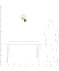 Budget 🤩 Beliani Appliques Murales Et Spots Lampe Murale En Métal Noir Et Doré 🛒 -Luminaires Vintage Soldes lampe murale en metal noir et dore 4