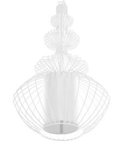 Nouveau 🎁 Beliani Suspensions Lampe Suspension Blanche ⌛ -Luminaires Vintage Soldes lampe suspension blanche 2