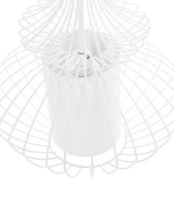 Nouveau 🎁 Beliani Suspensions Lampe Suspension Blanche ⌛ -Luminaires Vintage Soldes lampe suspension blanche 3