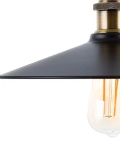 Budget 😉 Beliani Suspensions Lampe Suspension Noir Et Doré 🤩 -Luminaires Vintage Soldes lampe suspension noir et dore 4