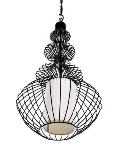 Nouveau ✨ Beliani Suspensions Lampe Suspension Noire 😉 -Luminaires Vintage Soldes lampe suspension noire 2