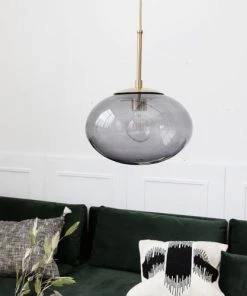 Tout neuf ✨ House Doctor Suspensions Lampe Suspension Vintage En Verre Gris Large 30cm ✨ -Luminaires Vintage Soldes lampe suspension vintage en verre gris large 30cm 3