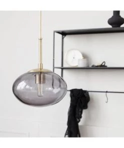 Sortie 😀 House Doctor Suspensions Lampe Suspension Vintage En Verre Gris Small 22cm 😉 -Luminaires Vintage Soldes lampe suspension vintage en verre gris small 22cm 4