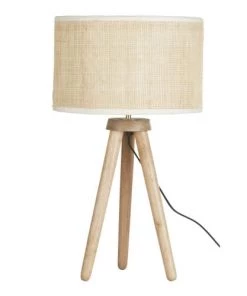 Budget 😀 Maisons Du Monde Lampes à Poser Lampe Trépied En Manguier Et Abat-jour En Rotin Tressé 😍