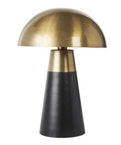Remise 👍 Maisons Du Monde Lampes à Poser Lampe Vintage En Métal Recyclé Doré Et Noir 💯