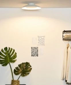 Meilleure vente 😀 Lucide Suspensions Plafonnier LED Rond En Métal D21.5cm 🧨 -Luminaires Vintage Soldes plafonnier led rond en metal d21 5cm 1