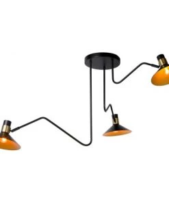 De gros ❤️ Lampea Suspensions Plafonnier Vintage En Acier Noir Ø 108 Cm 🔔