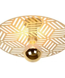 Nouveau 🔥 Lampea Suspensions Plafonnier Vintage En Acier Or Mat Ø 40 Cm 🎁