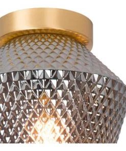 Bon marché 🥰 Lampea Suspensions Plafonnier Vintage En Verre Fumé 22,5 Cm 🛒 -Luminaires Vintage Soldes plafonnier vintage en verre fume 22 5 cm 2