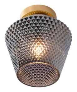 Bon marché 🥰 Lampea Suspensions Plafonnier Vintage En Verre Fumé 22,5 Cm 🛒 -Luminaires Vintage Soldes plafonnier vintage en verre fume 22 5 cm 4