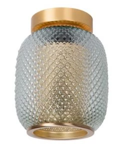 Meilleur prix 😀 Lampea Suspensions Plafonnier Vintage En Verre Or Mat 22,5 Cm 🎉 -Luminaires Vintage Soldes plafonnier vintage en verre or mat 22 5 cm 2