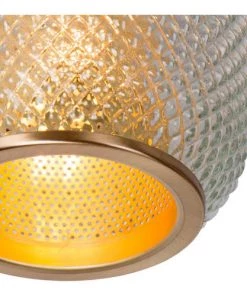 Meilleur prix 😀 Lampea Suspensions Plafonnier Vintage En Verre Or Mat 22,5 Cm 🎉 -Luminaires Vintage Soldes plafonnier vintage en verre or mat 22 5 cm 4