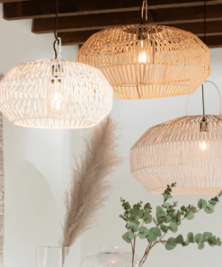 Meilleure vente ❤️ Meubles & Design Suspensions Set De 3 Abat Jour En Rotin Naturel 🤩 -Luminaires Vintage Soldes set de 3 abat jour en rotin naturel 5