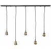 Meilleur prix ❤️ Maisons Du Monde Suspensions Suspension 5 Douilles En Métal Coloris Noir Et Laiton 🧨