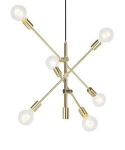 Grosses soldes 🎉 QAZQA Suspensions Suspension En Acier Doré/laiton 💯