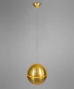 Grosses soldes ⭐ QAZQA Suspensions Suspension En Aluminium Doré/laiton ✨ -Luminaires Vintage Soldes suspension en aluminium dore laiton 3