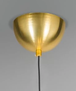 Grosses soldes ⭐ QAZQA Suspensions Suspension En Aluminium Doré/laiton ✨ -Luminaires Vintage Soldes suspension en aluminium dore laiton 5