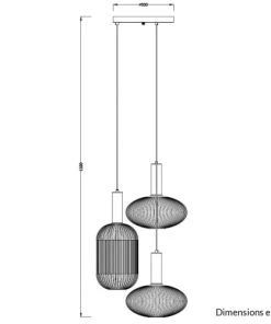 De gros 👍 Keria Suspensions Suspension En Glass Dore 🛒 -Luminaires Vintage Soldes suspension en glass dore 3