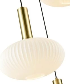 De gros 👍 Keria Suspensions Suspension En Glass Dore 🛒 -Luminaires Vintage Soldes suspension en glass dore 5