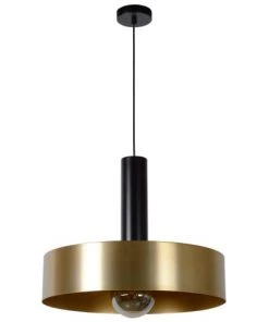 Meilleure vente 🛒 Lucide Suspensions Suspension En Métal Doré 🎁 -Luminaires Vintage Soldes suspension en metal dore 4