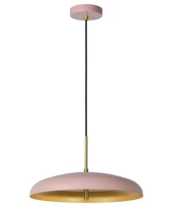 Vente flash 😍 Lucide Suspensions Suspension En Métal Rose ⌛ -Luminaires Vintage Soldes suspension en metal rose 2