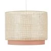 Tout neuf 👍 Maisons Du Monde Suspensions Suspension En Rotin Tressé Beige Et Coton Terracotta 🛒