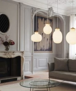 Grosses soldes ✨ Design For The People Suspensions Suspension En Verre Blanc 🔥 -Luminaires Vintage Soldes suspension en verre blanc 5