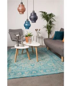 Meilleure vente 🎉 Drawer Suspensions Suspension En Verre Bleu Pétrole 👍 -Luminaires Vintage Soldes suspension en verre bleu petrole 1