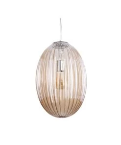 Meilleure vente 😉 Leitmotiv Suspensions Suspension En Verre H44cm Marron 🤩 -Luminaires Vintage Soldes suspension en verre h44cm marron 3