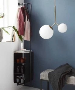 Le moins cher ⌛ House Doctor Suspensions Suspension Laiton En Verre Blanc 👏 -Luminaires Vintage Soldes suspension laiton en verre blanc 3