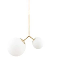 Remise 💯 House Doctor Suspensions Suspension Noire En Verre Blanc Et Gris 😀 -Luminaires Vintage Soldes suspension laiton en verre blanc 7