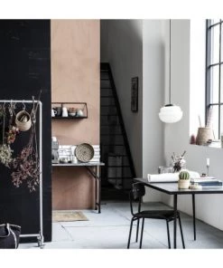 Sortie 🤩 House Doctor Suspensions Suspension Large Noire Et Blanche ✔️ -Luminaires Vintage Soldes suspension large noire et blanche 1