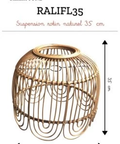 Nouveau 😀 Saudara Collections Suspensions Suspension Rotin 35cm 😉 -Luminaires Vintage Soldes suspension rotin 35cm 3