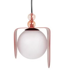 Coupon 🎉 Maisons Du Monde Suspensions Suspension Sphérique En Verre Et Métal Rouge H21 🧨