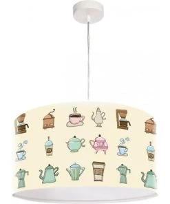 Budget 🧨 BPS Koncept Suspensions Suspension Tissu Multicolore ø40cm 😍 -Luminaires Vintage Soldes suspension tissu multicolore oe40cm 2